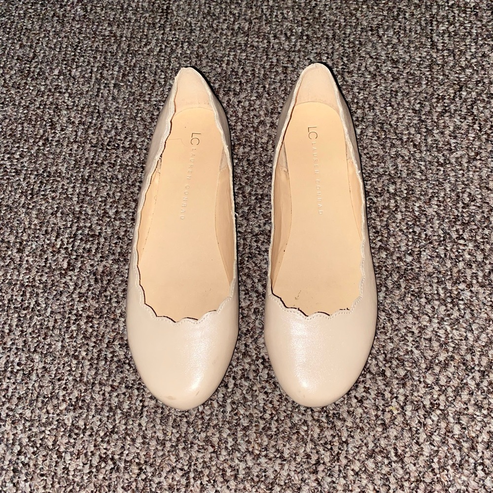 LC Lauren Conrad Cream Flats